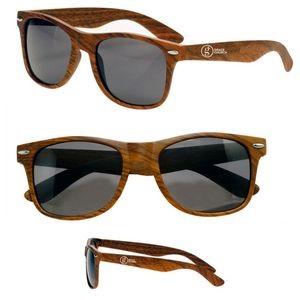 UV Protection Wood Tone Customize Sunglasses