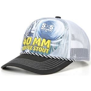 Premium High Density Foam Front 5-Panel With Rope And Mesh Snapback Closure Cap - Sublimation