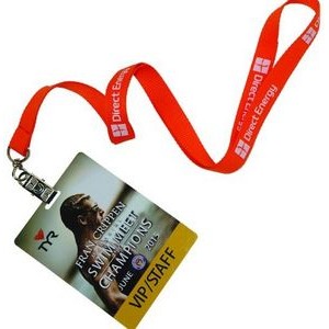 Polyester Lanyard w/Full Color PVC Card