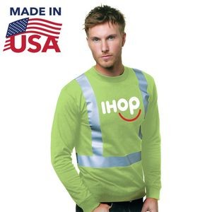 Class 2 USA-Made 100% Cotton Safety Long Sleeve T-Shirt