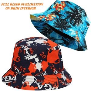 Sublimated Unstructured Bucket Hat w/ Imprint on Brim Inside
