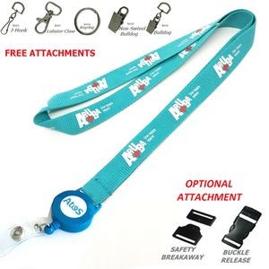 Polyester Sublimated Lanyard Combo W/ Badge Reel