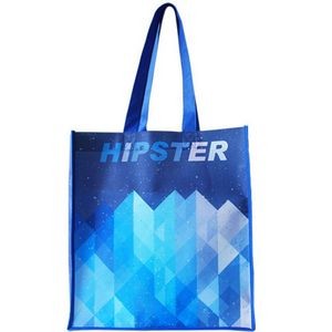 Full Color Shopping Bag Reusable Wide Tote Bags W/ Gusset (12" x 13" x 8")