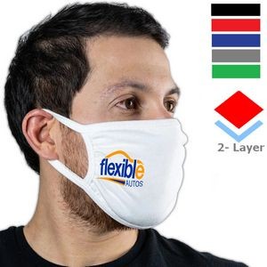 Sporty 2 Layer Mask w/ Elastic Earloops Custom Face Masks