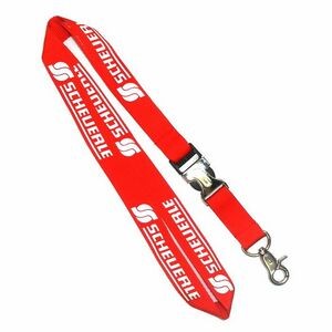 1" Wide Red Polyester Lanyard (25 mm)