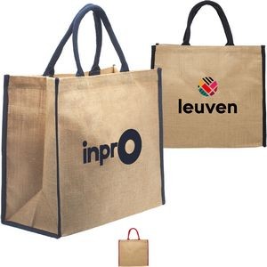 Laminated Eco Friendly Jute Bags W/ Gusset (15" x 14" x7")