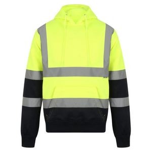 Class 3 Hi Vis Reflective Safety Two Tone Hoodie Pullover