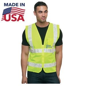 USA Made ANSI Class 2 Mesh Safety Vest with Pockets