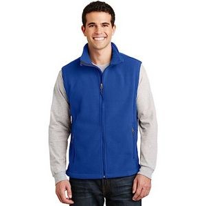 REPREVE® - Men's Recycled Sleeveless Full Zip Fleece Vest W/ Pocket & Wrinkle Resistance