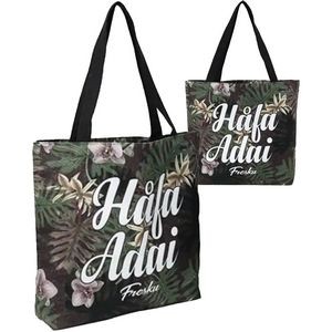 8 Oz. Sublimated Poly Canvas Shopping Tote Bag w/ Gusset (14" x 16" x 4")