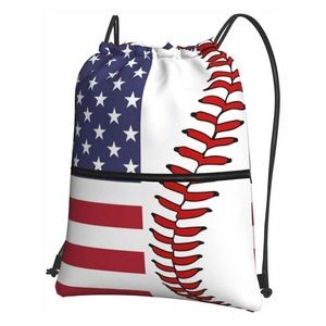Premium Sublimated Drawstring Cinch Up w/ Front Zipper Pocket Backpack (14" x 17")