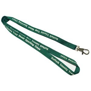 1/2" Wide Forest Green Polyester Lanyard (12 mm)