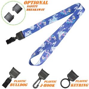 3/4" Full Bleed Sublimation Lanyards w/ FREE Plastic Attachment