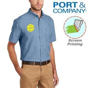 Port & Company - Short Sleeve Value Denim Shirts w/ 6.5 oz