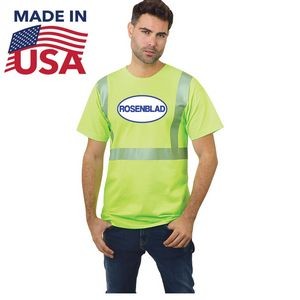 USA-Made Class 2 Poly-Cotton Segmented Safety T-Shirt