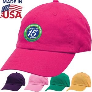 USA-Made 100% Cotton Unstructured Washed Twill Cap