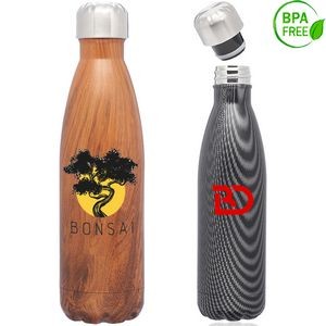 17 oz. BPA free Cola Shaped Wooden Sports Water Bottle