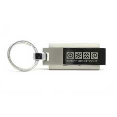 32 GB Powdercoat & Chrome Steel Swivel USB Drive w/Keyring