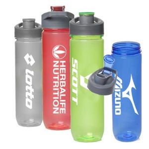 Plastic Water Bottles - 28 Oz. Sports Bottle w/ Flip Lid