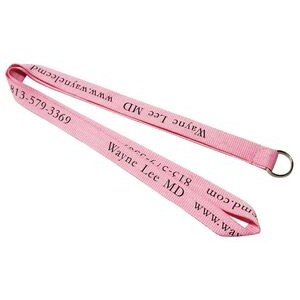 1" Wide Pink Polyester Lanyard (25 mm)