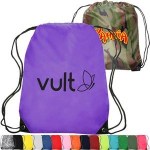 Quick Ship Drawstring Backpack with Reinforced Corners (14" x 18")