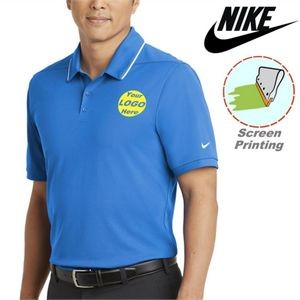 Nike Dri-FIT Edge Tipped Polo w/ Screen Print 4 oz. Tshirt