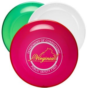9.25" Plastic Translucent Colored Flying Disc