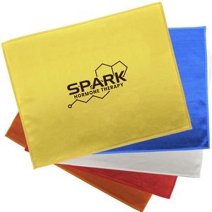 225 GSM 15" x 18" Flat Front Microfiber Rally Towels