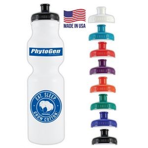 Bike Bottle USA made 28 Oz. plastic water bottles push spout