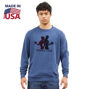 USA Made Unisex Vintage Pigment Dyed Fleece Crew Sweatshirt