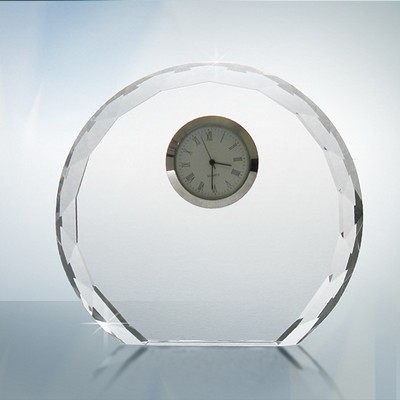 Round Crystal Clock Award