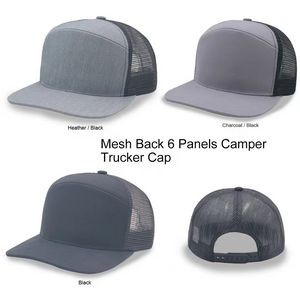 Mesh Back 6 Panel Camper Trucker Cap