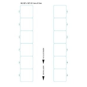 The Mighty Badge Square Name Badge Kit-White, Silver or Gold-PIN-Clear Insert Sheet (1.62