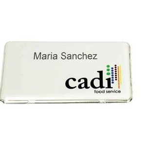 The Mighty Badge™ Name Badge Kit-White, Silver or Gold-PIN-Clear Insert Sheet (1.50" x 3.00")