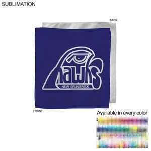 Colored Microfiber Dri-Lite Terry Fan, Cheering, Skate Towel, 12x12 Sublimated Edge to Edge 1 side