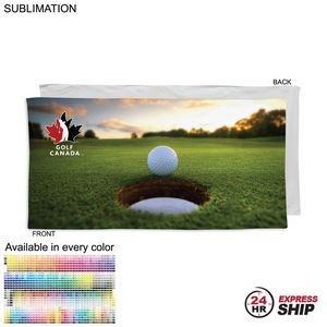 24 Hr Express Ship - Golf Caddie Towel, Extra Large, in Plush Velour Terry , 24"x48", Sublimated