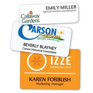Full Color Plastic Name Tag w/Personalization (3"x1.5")