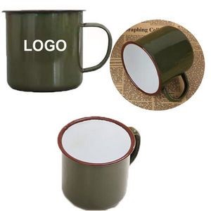 8oz Green Enamel Coffee Mug