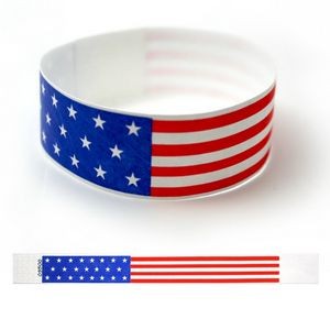 1" American Flag Tyvek Wristband