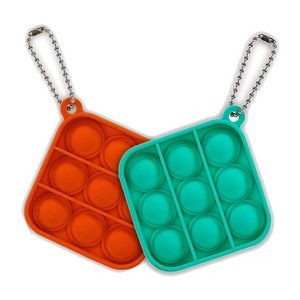 Square Shape Fidget Simple Dimple Toy Key Chain