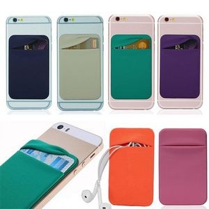 Elastic Lycra Cell Phone Wallet w/Cover