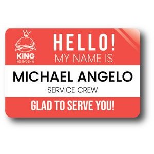 Full Color XL Plastic Magnetic Name Badge - 2" X 3"