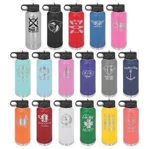 40oz Insulated Polar Camel Water Bottle with Lid (Laser Engraved)