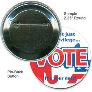 Custom Buttons - 2 1/4 Inch Round, Pin-back