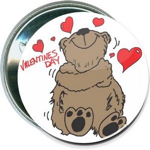 Valentine's Day - Valentine's Day, Bear - 2 1/4 Inch Round Button
