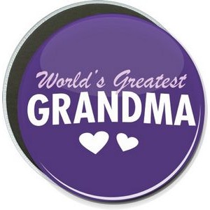 Birthday - Worlds Greatest Grandma - 6 Inch Round Button
