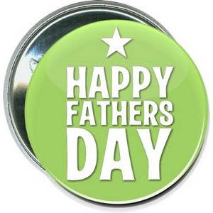 Fathers Day - Happy Fathers Day Star - 2 1/4 Inch Round Button
