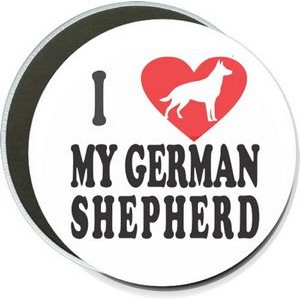 Social Groups - I Heart My German Shepherd - 6 Inch Round Button