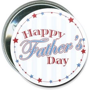 Fathers Day - Happy Fathers Day Stars - 2 1/4 Inch Round Button