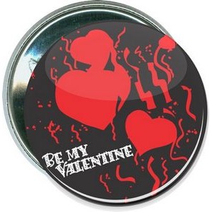 Valentine's Day - Be my Valentine, 1 - 2 1/4 Inch Round Button